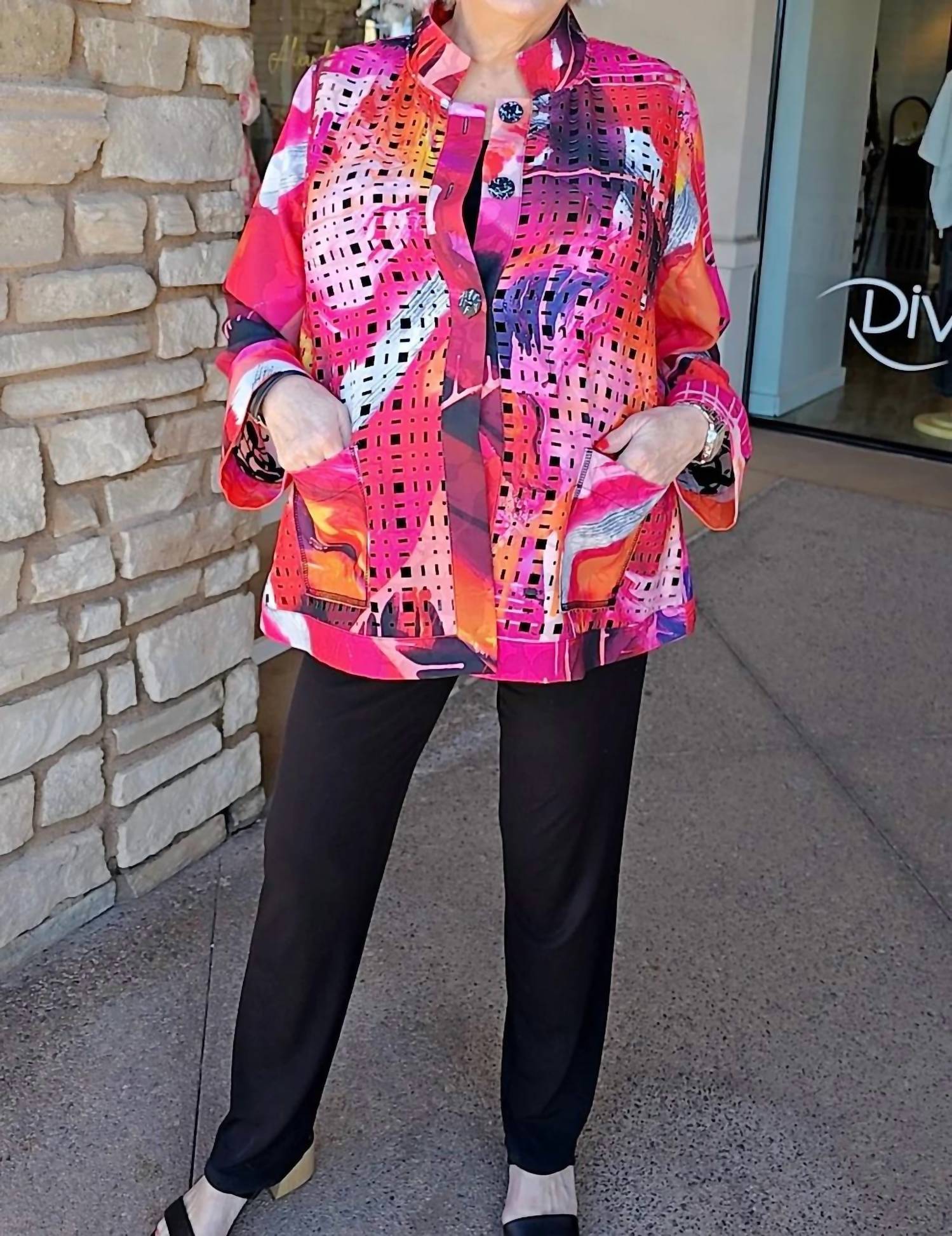 Lemon Grass - Laser Cut Reversible Jacket
