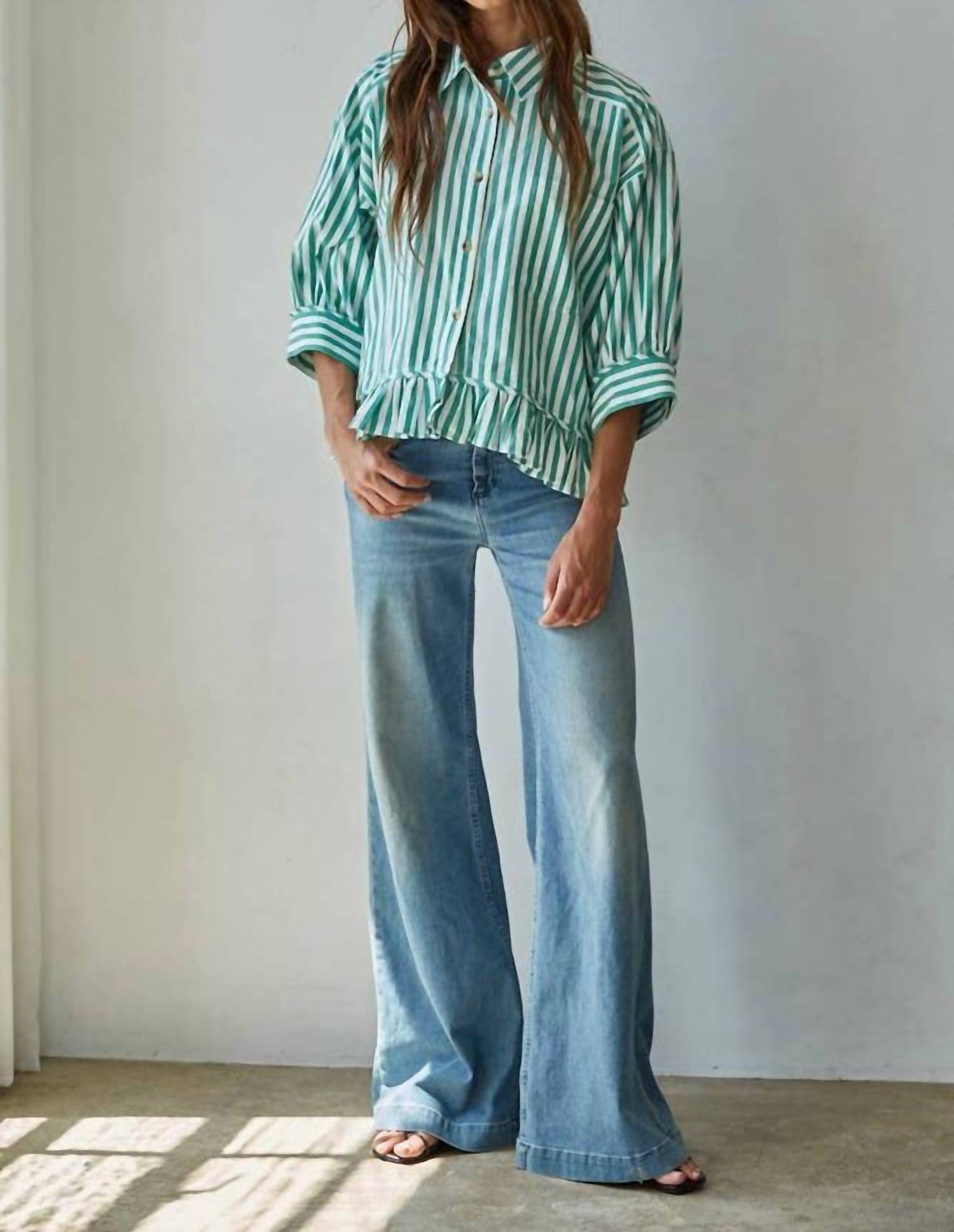 By Together - Striped Button Down Shirt