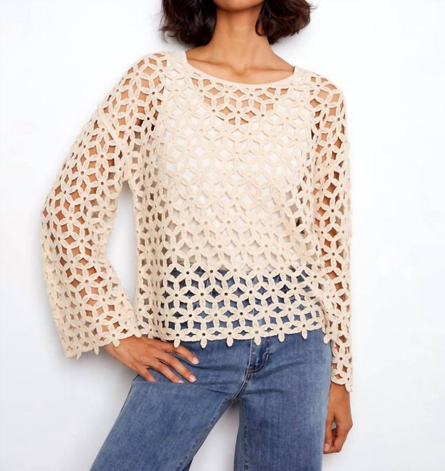 Charlie B - Crochet Flower Top