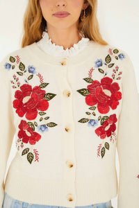 Farm Rio - Flowers Embroidered Cardigan