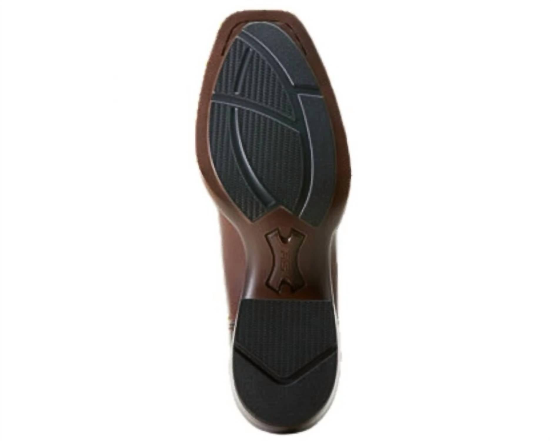 ARIAT Men's Renegade Cowboy Boot in mahogany crema - men's boots - detail view