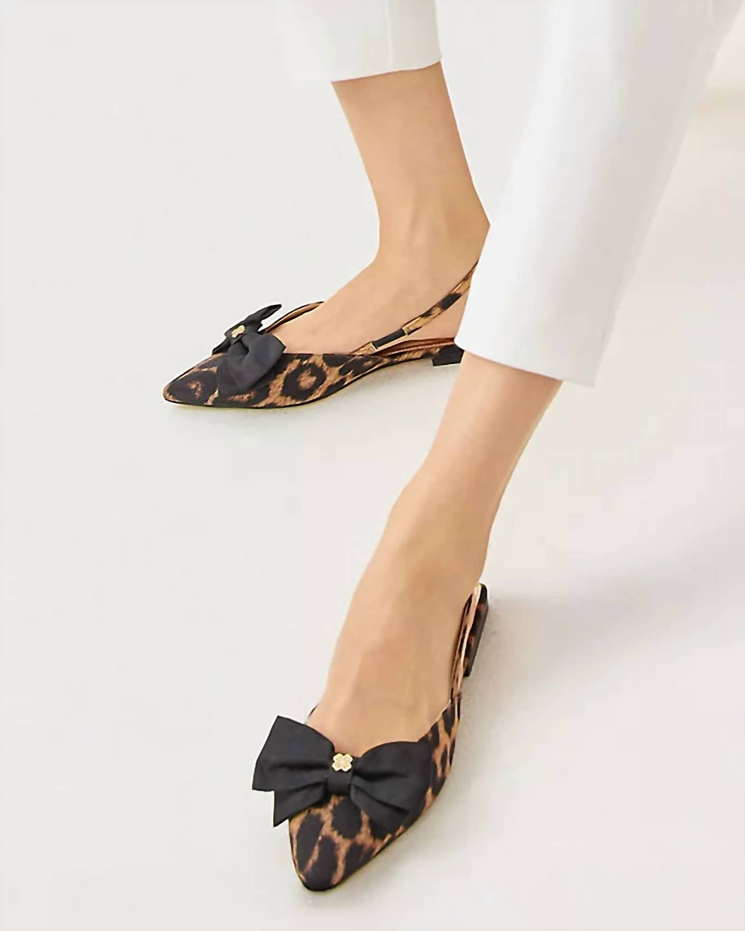 Lilly Pulitzer - Women's Brit Leopard Bow Slingback Flats