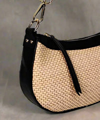 Berge - Women's Rugiada Straw And Leather Purse Bag