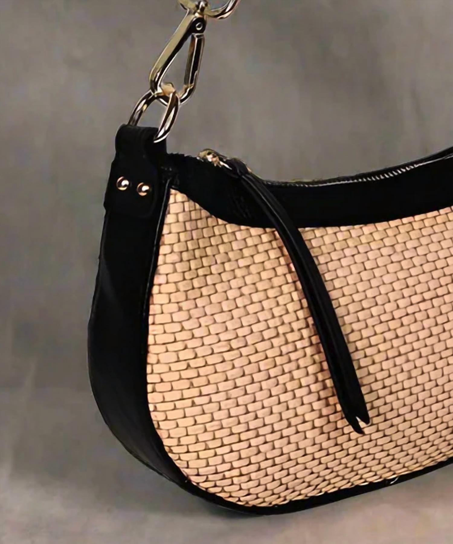 Berge - Women's Rugiada Straw And Leather Purse Bag