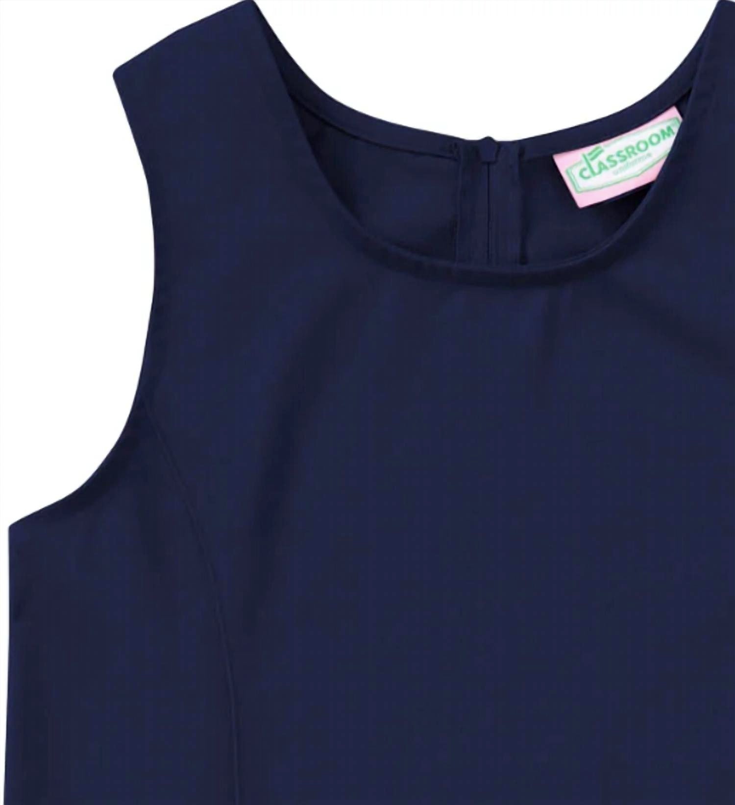 Classroom Uniforms - Girl's Uniform Kick Pleat Printed Jumper Dress