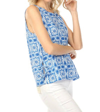 Charlie B - Side Ties Printed Sleeveless Top