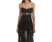 Lucy In The Sky - Mesh Corset Maxi Dress