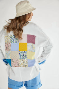 Davi & Dani - Patchwork Button Up Jacket