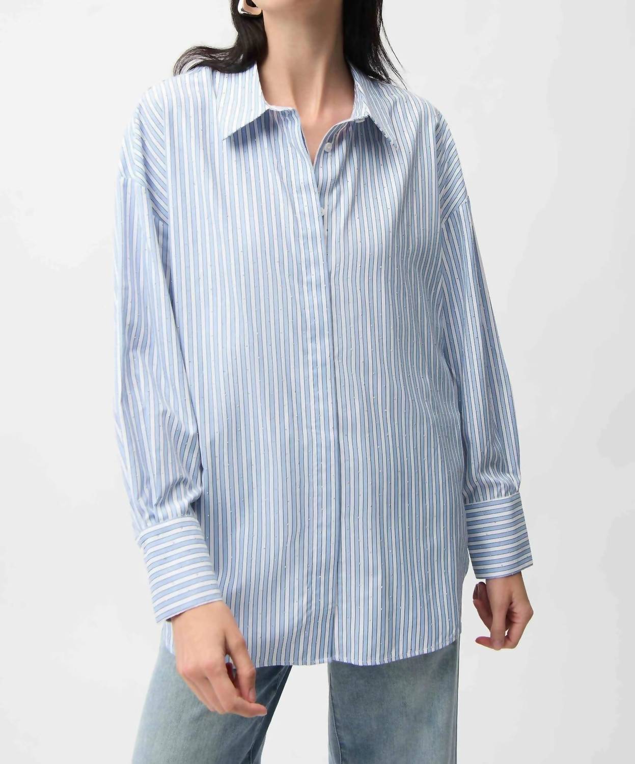 Joseph Ribkoff - Tencel Stripe Boxy Blouse
