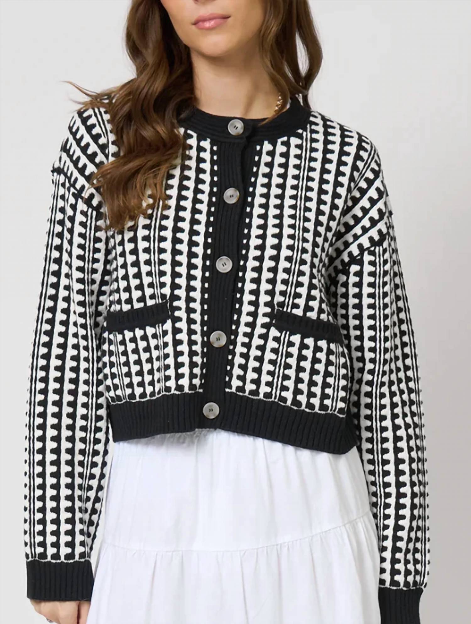 Central Park West - Skye Geometric Cardigan