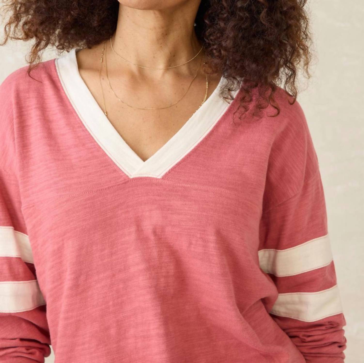 Faherty - Sunwashed Slub V-neck