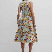 Sara Roka - Teagan Floral Print Midi Dress