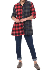 Tulip Clothing - Delma Mixed Plaid Shirt