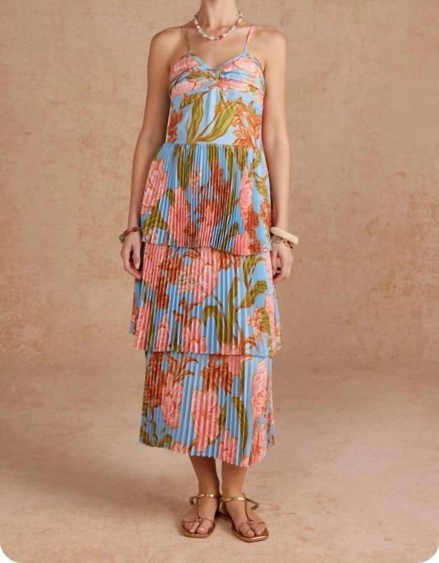 Strut & Bolt - Women's Lennyn Floral Pleated Maxi Dress