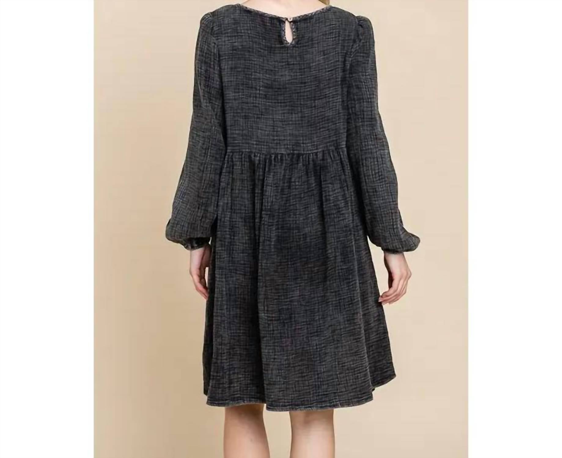 Lime N Chili - Front Pintuck Cotton Midi Dress