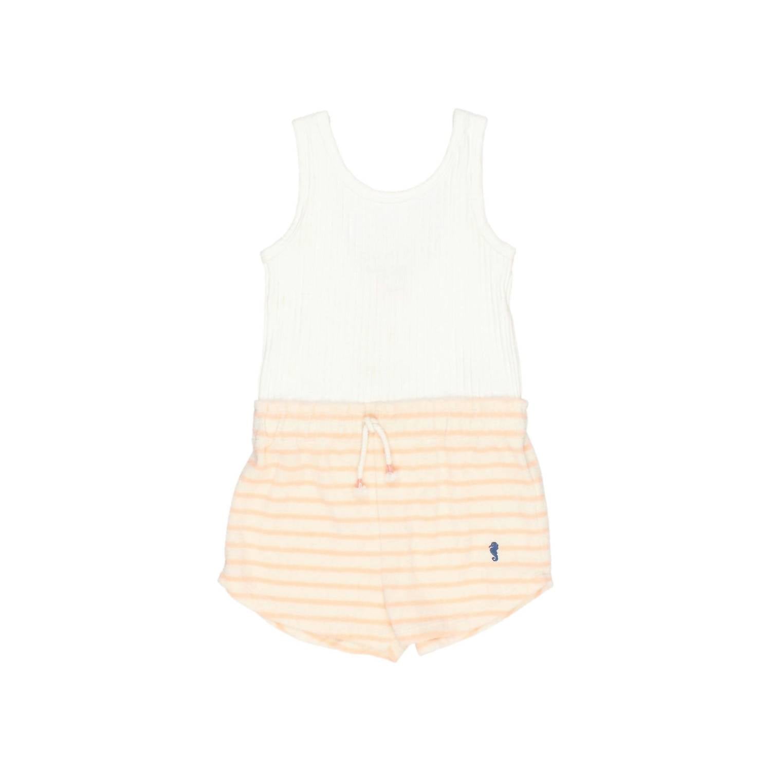 Búho - Girl's Terry Striped Jumpsuit