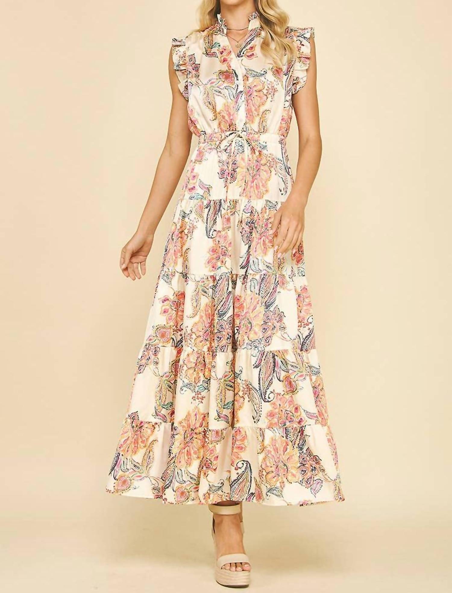 Pinch - Floral Print Tiered Maxi Dress