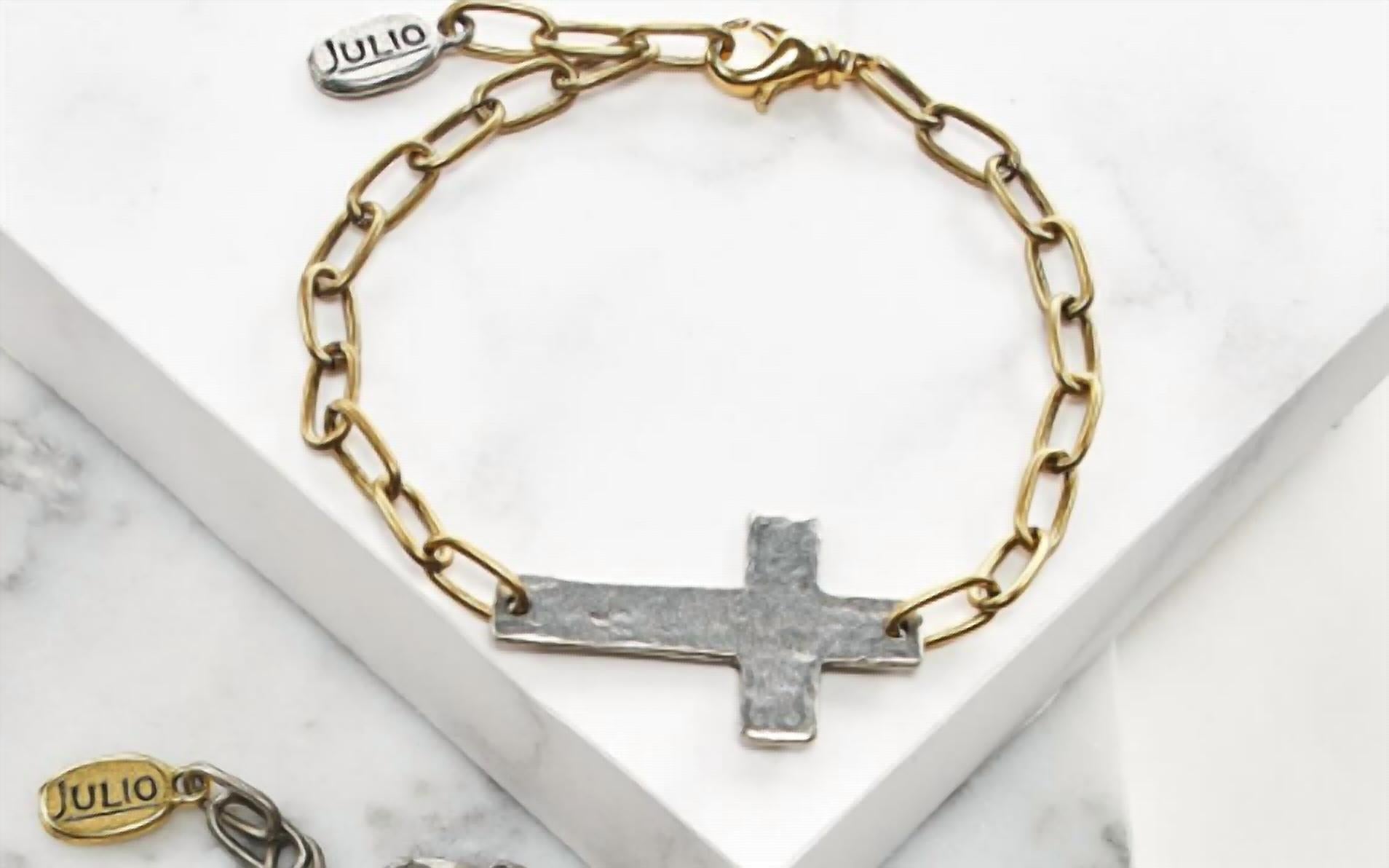 Poshture Finds - Women's Julio Designs Cross Chain Bracelet