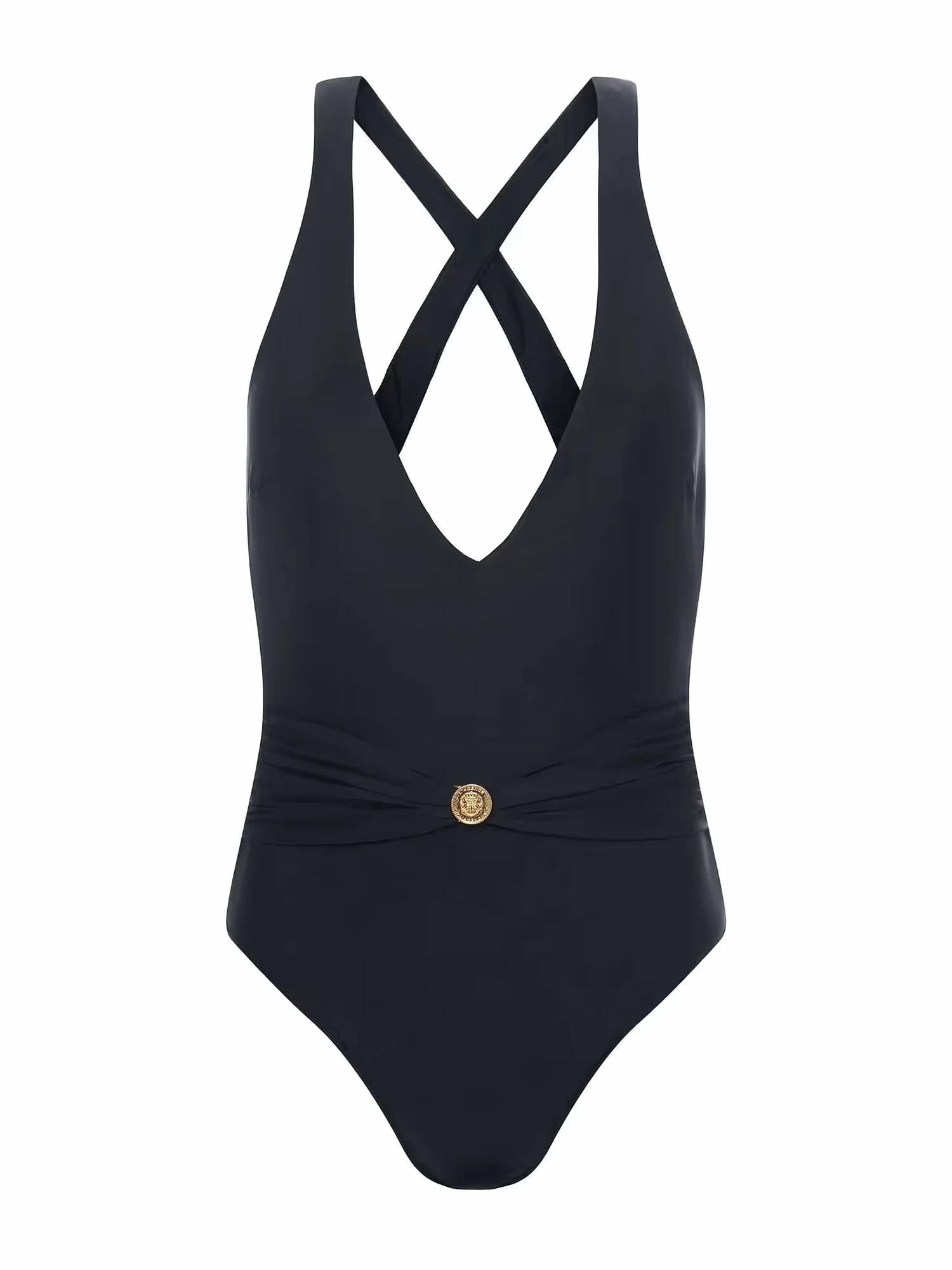 L'Agence - Lisa Plunge One-Piece Swimsuit