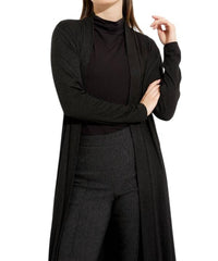 Joseph Ribkoff Relaxed Fit Open-front Cardigan in charcoal grey - women's cardigan - view 4