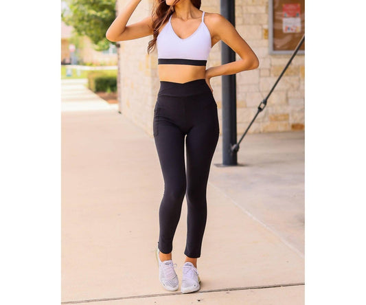 Julia Rose - The Chloe Crossover Pocket 7/8 Ankle Leggings