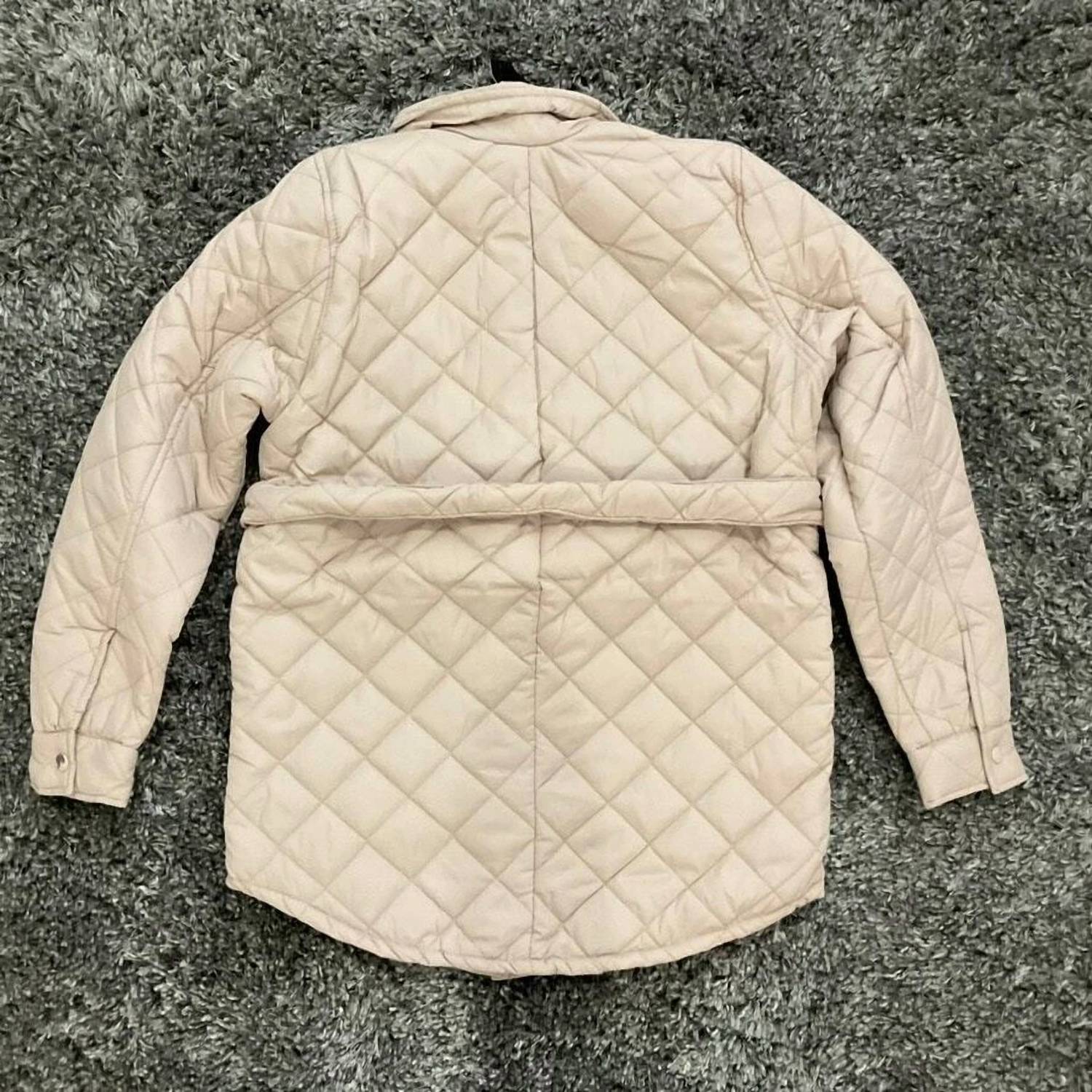 Brave Soul - Women's Diamond Quilted Belted Jacket