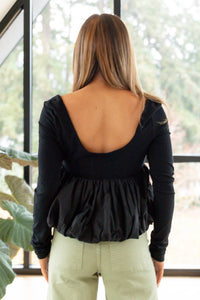 Golden - Ginny Long Sleeve Baby Doll Top