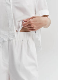A.L.C. - Gigi Embroidered Cotton Shorts