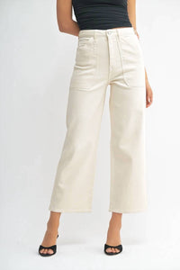 Just Black Denim - Front Pocket Wide Leg Jeans