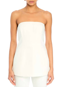 SER.O.YA Isolde Strapless Top in eggshell - women's blouse