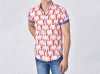 Eight X - Lobster Print Short Sleeve Shirt