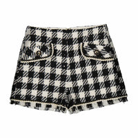 Abel & Lula - Girl's Sequins Checked Bermuda Shorts