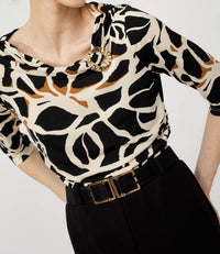 Frank Lyman - Cowl Neck Abstract Pattern Pullover