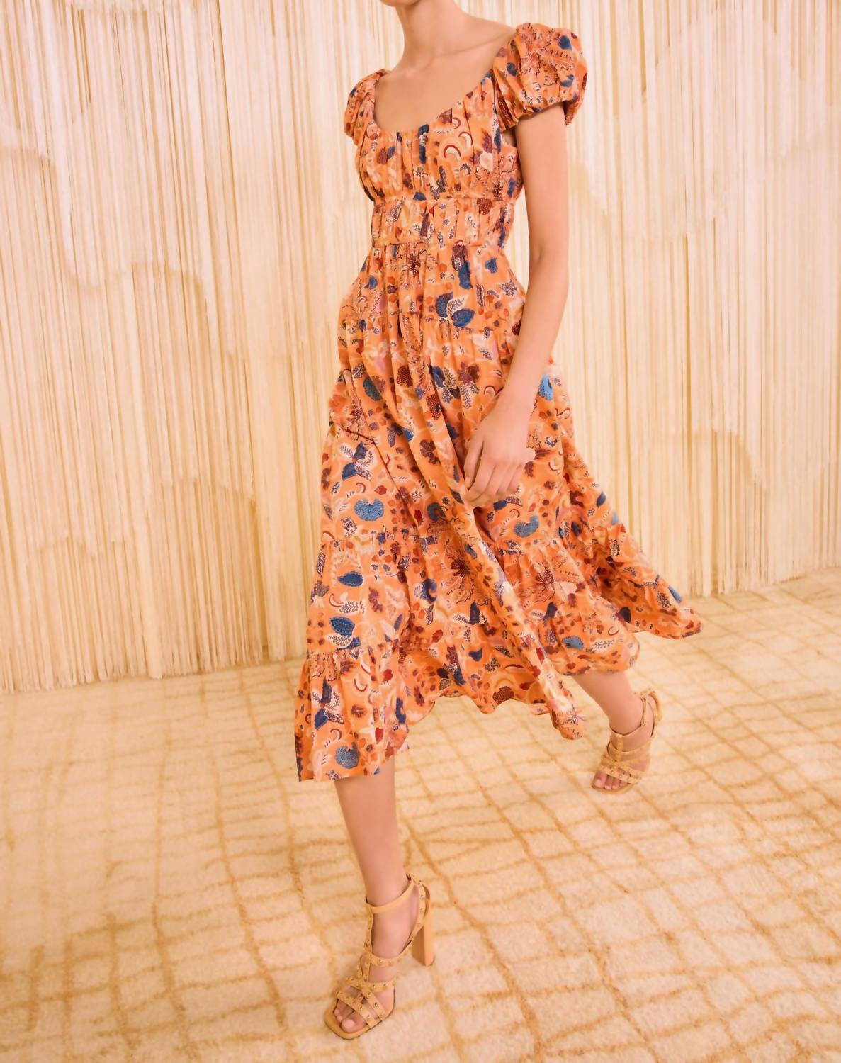 Ulla Johnson - Paloma Cap Sleeve Midi Dress