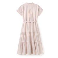 Cartolina Nantucket Adriana Shirt Dress in camel stripe - women's dress - alternate view
