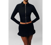 Guizio Apolline Smocked Skirt in black - women's skirt