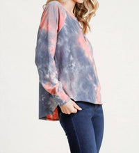 Umgee - Women's Tie Dye Henley Top
