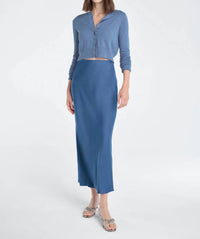 Favorite Daughter Cropped Rebecca Cardigan in river blue - women's cardigan
