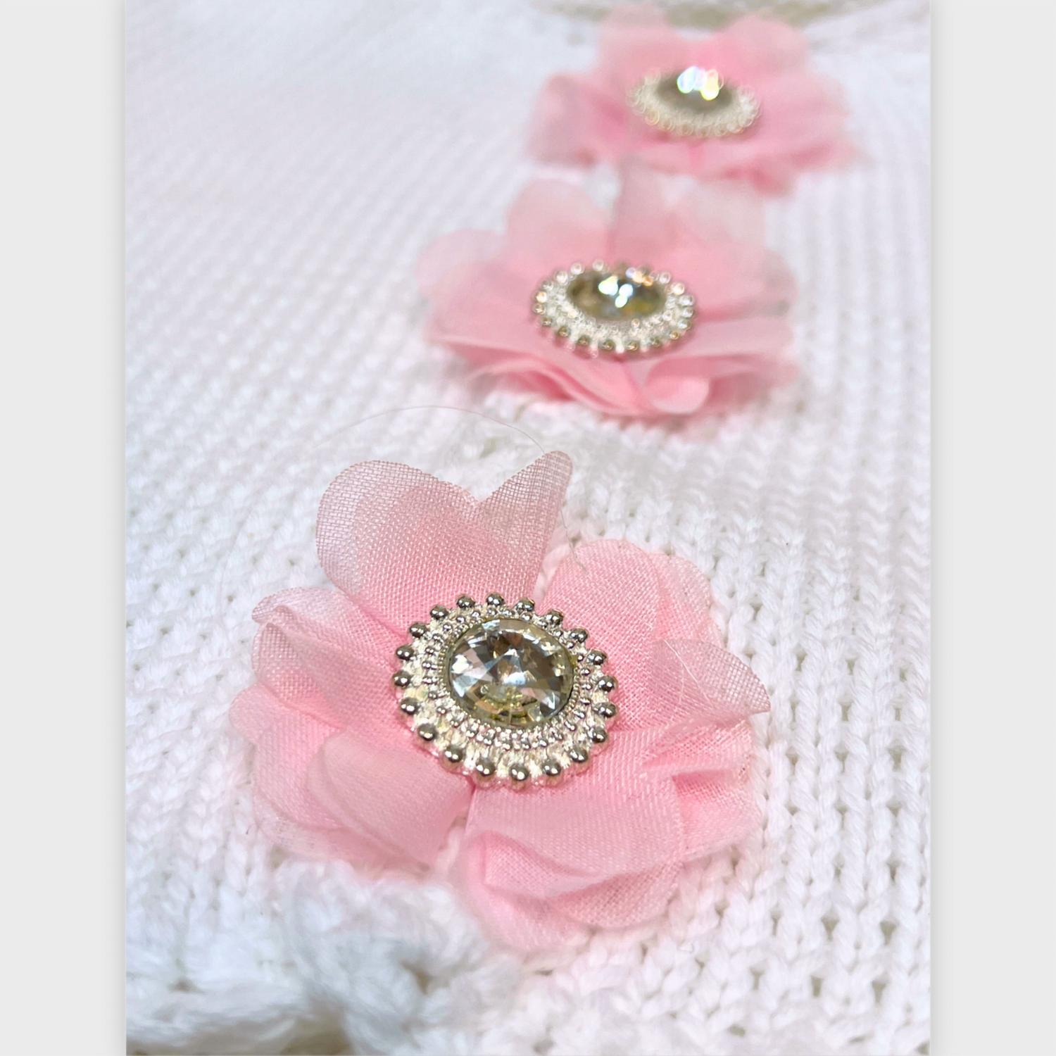 Gita - Girl's 2pc Sweater Crystal/rhinestone Center & Hat