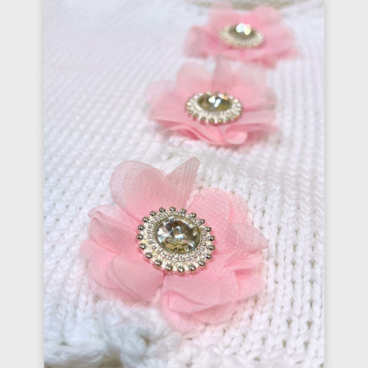 Gita - Girl's 2pc Sweater Crystal/rhinestone Center & Hat