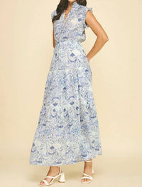 Pinch - Shellscape Watercolor Maxi Dress