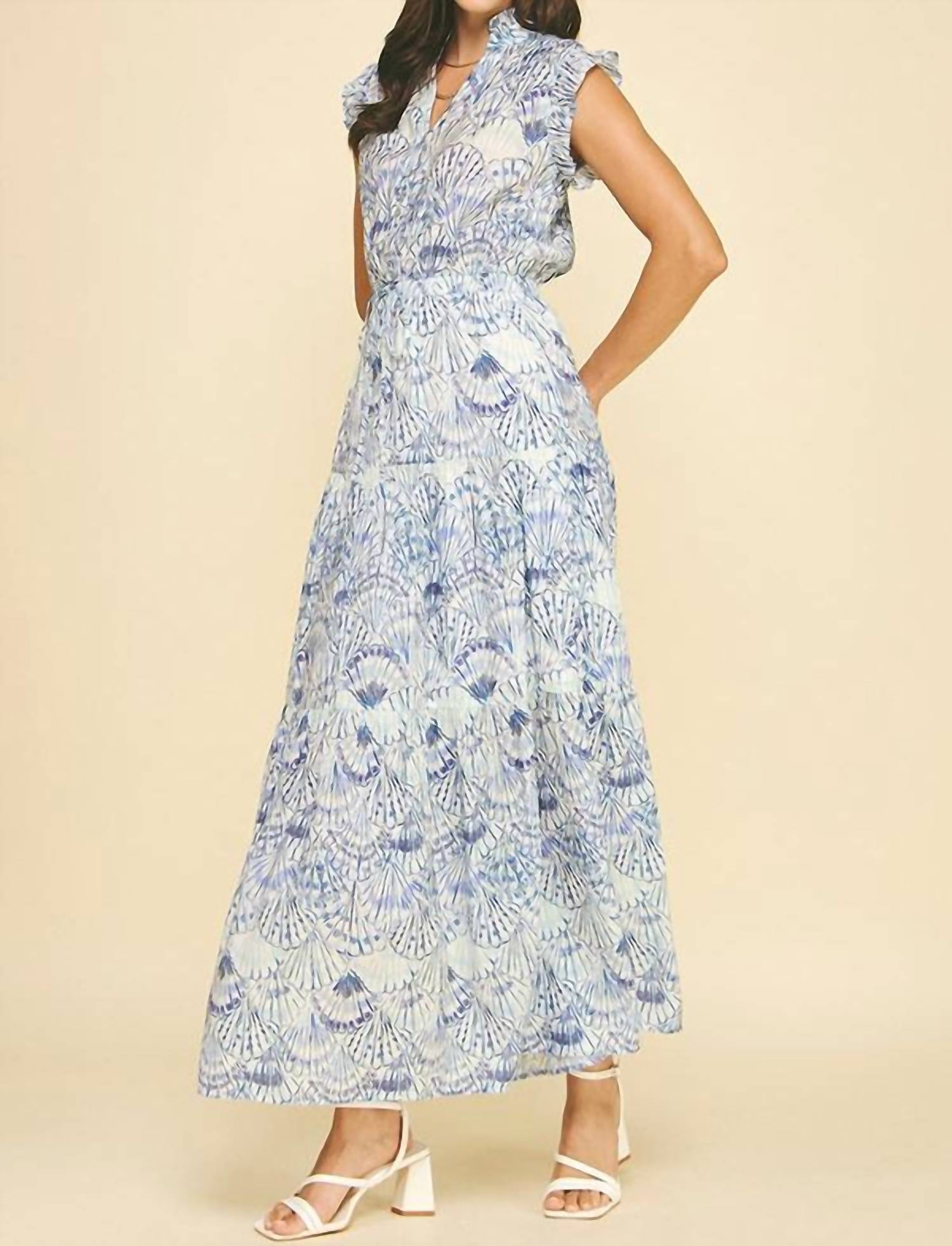 Pinch - Shellscape Watercolor Maxi Dress