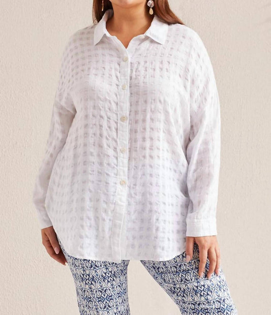 Tribal - Long Sleeve Button Down Blouse