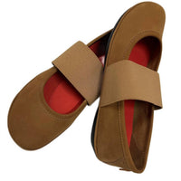 CAMPER Women's Right Nina Nubuck Leather Ballerina Flats in brown - women's flats - view 4