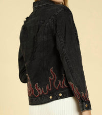 Honey Punch - Some Like it Hot Distressed Denim Jacket