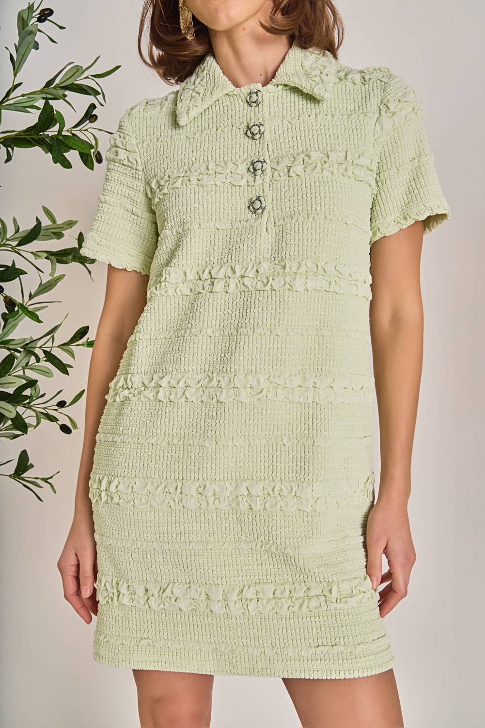 English Factory - Textured Mini Dress