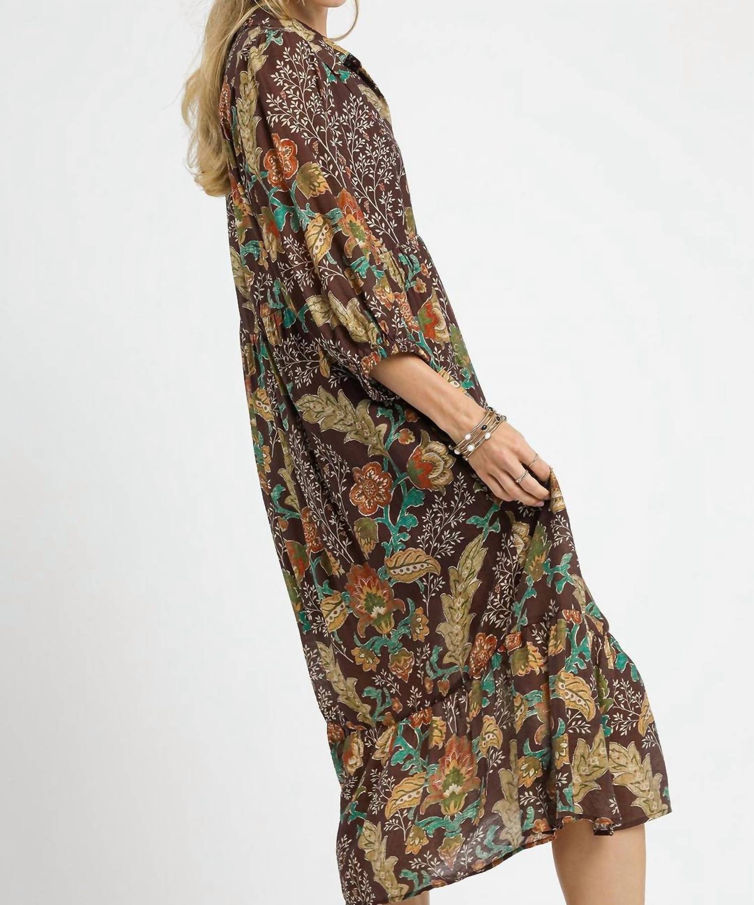 Umgee - Autumn Leaves Midi Dress