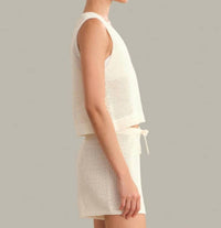 525 America - Rosa V-Neck Pointelle Mesh Tank