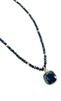 Pink Panache - Women's Jet Crystal Necklace