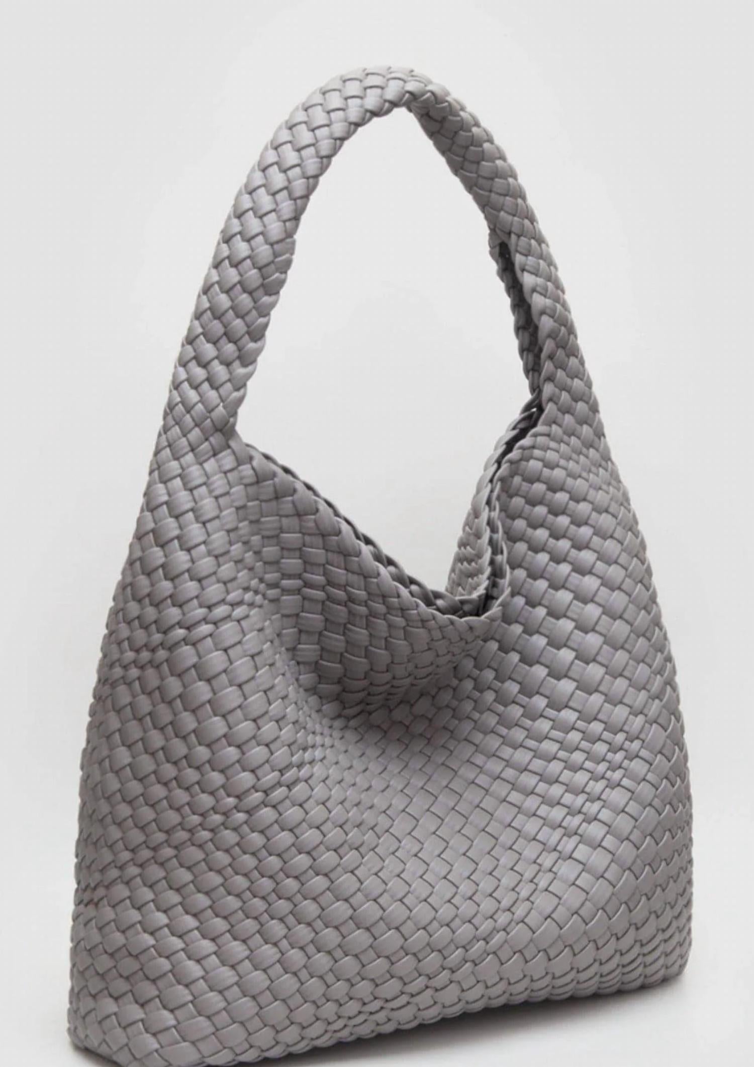 Mimi Wholesale - Women's Tiara Woven Hobo Tote Bag With Pouch